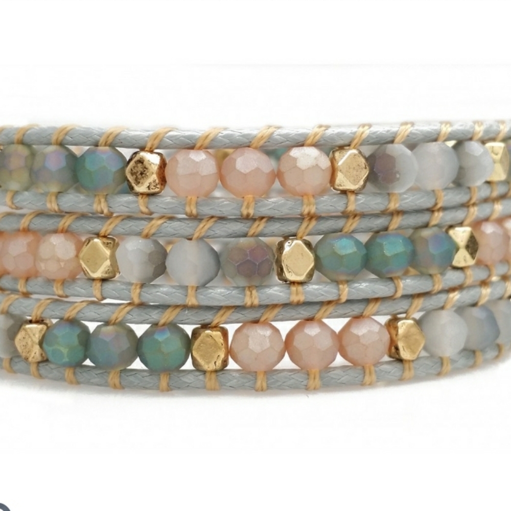 Handmade New Katie Soleil 3 Wrap Bracelet Hairband - Picture 2 of 4